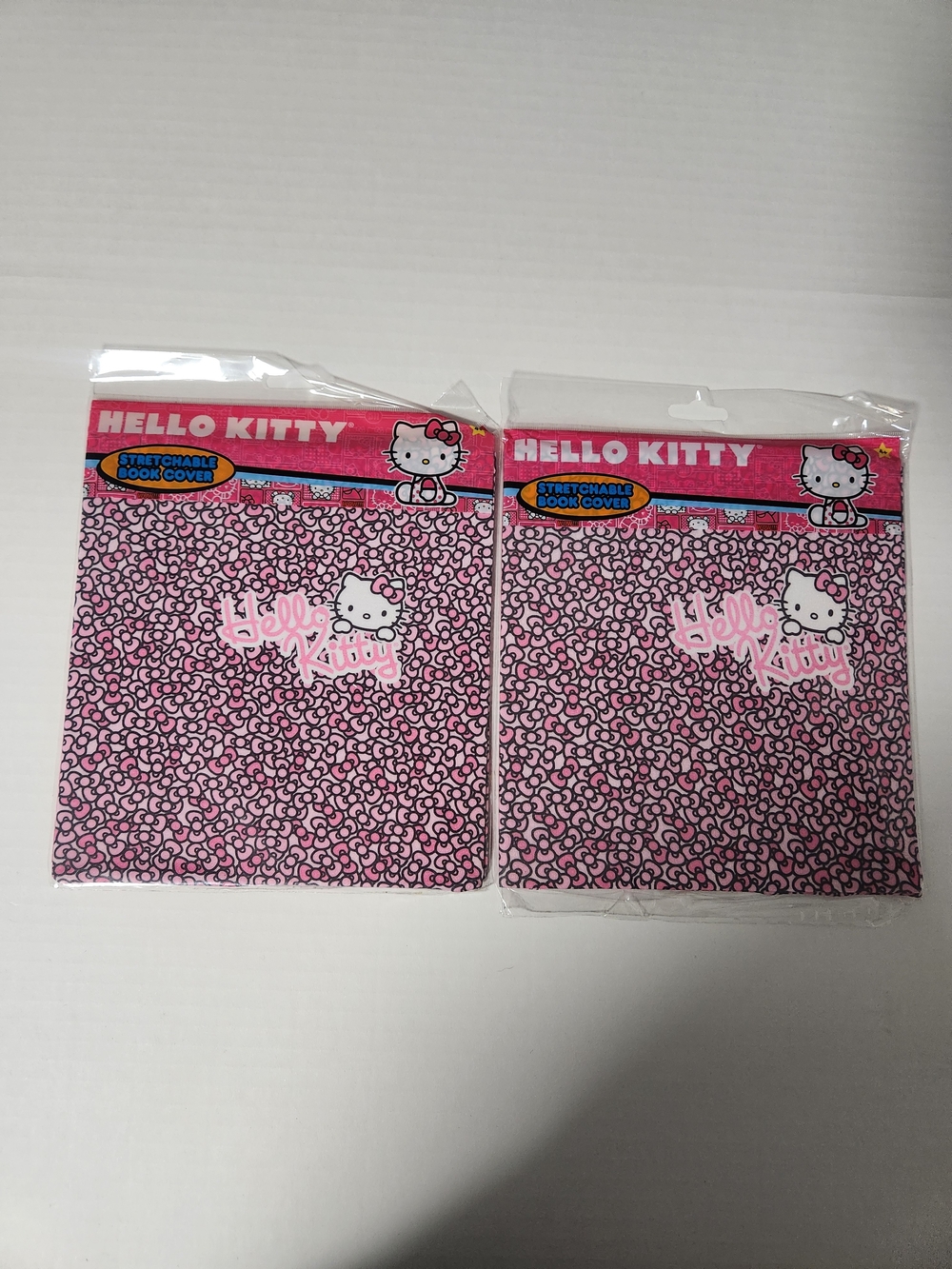 Hello Kitty Pink Patterned Stretch Book Covers - Set of 2